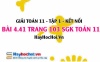 Bài 4.41 SGK Toán 11 tập 1 Kết nối tri thức